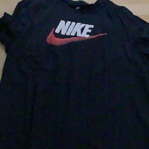 Nike Black T-Shirt with Red Logo